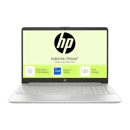 HP Laptop 15s, 12th Gen Intel Core i7-1255U, 15.6-inch (39.6 cm), FHD, 16GB DDR4, 512GB SSD, Intel Iris Xe Graphics, Backlit KB, Thin & Light (Win 11, MSO 2021, Silver, 1.69 kg), fq5190TU